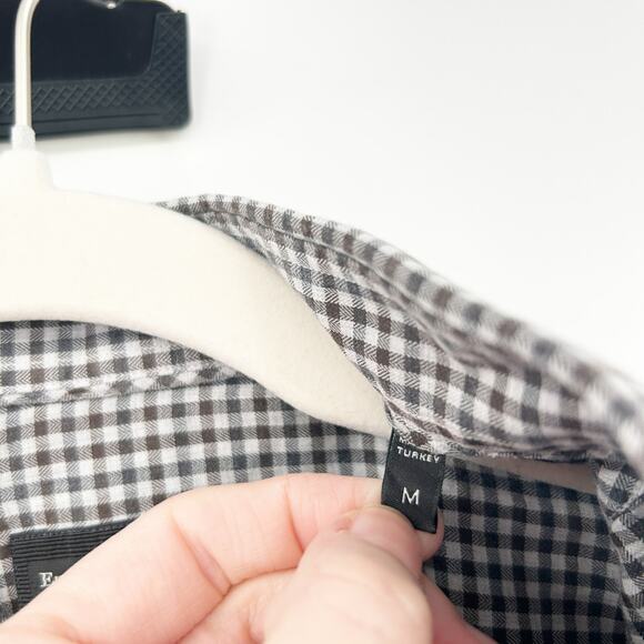 Ermenegildo Zegna Mens Casual Work Gingham Check‎ Long Sleeve Button Up Shirt M - Picture 5 of 7